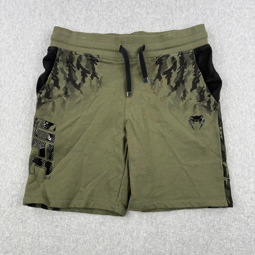 Venum UFC Shorts Mens XL Green French Terry Fight Week MMA Sweat Shorts 8"